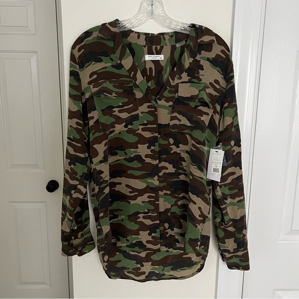 NWT Equipment Femme Camo Blouse